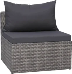 VidaXL 5-tlg. Garten-Sofagarnitur Mit Polstern & Kissen Poly Rattan Grau -Kaufland 0159de061e18a91cd2f0ba6b6d466ce7