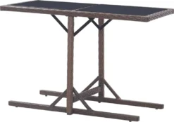 VidaXL Gartentisch Braun 110×53×72 Cm Glas Und Poly Rattan -Kaufland 02d037cb0633ac743a25acbb7b616a81