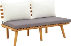 VidaXL Gartenbank Mit Kissen 115 Cm Massivholz Akazie