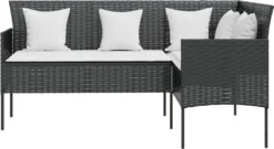 VidaXL Sofa In L-Form Mit Kissen Poly Rattan Schwarz 9 VidaXL Sofa In L-Form Mit Kissen Poly Rattan Schwarz -Kaufland 059649b227a1f34e5539090f1e919d33