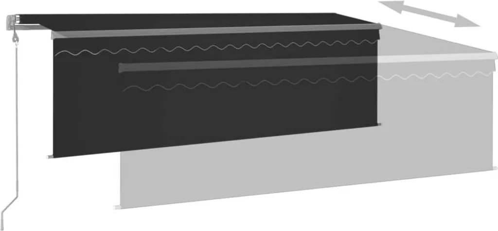 VidaXL Gelenkarmmarkise Automatisch Mit Jalousie 4x3 M Anthrazit 4 VidaXL Gelenkarmmarkise Automatisch Mit Jalousie 4x3 M Anthrazit – Bild 4