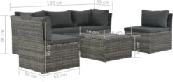 VidaXL 4-tlg. Garten-Lounge-Set Mit Polstern Poly Rattan Grau 13 VidaXL 4-tlg. Garten-Lounge-Set Mit Polstern Poly Rattan Grau -Kaufland 07e7011c8502d60414fa795589bb00c0