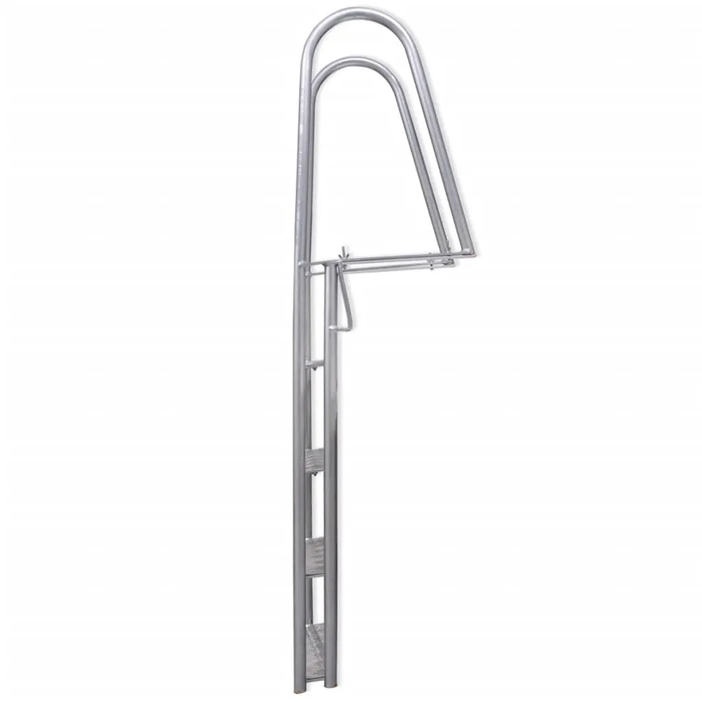 VidaXL Steg-/Poolleiter 4-stufig Aluminium 167 Cm 3 VidaXL Steg-/Poolleiter 4-stufig Aluminium 167 Cm – Bild 3