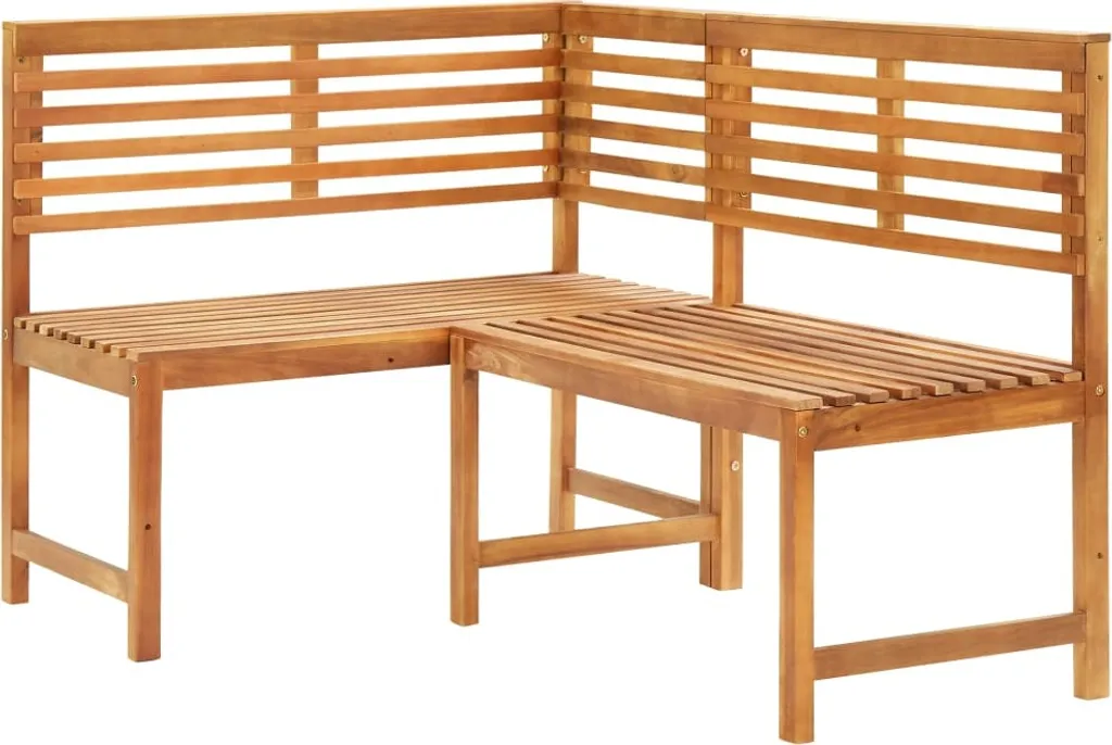 VidaXL Garten-Eckbank 140 Cm Massivholz Akazie 1 VidaXL Garten-Eckbank 140 Cm Massivholz Akazie