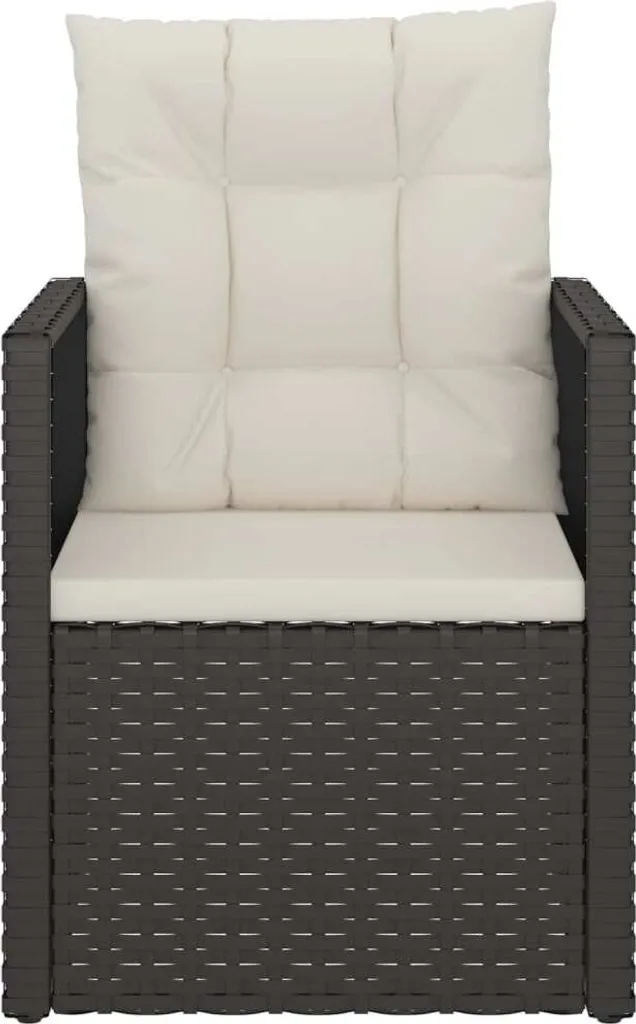 VidaXL Gartensessel Mit Kissen Schwarz Poly Rattan 4 VidaXL Gartensessel Mit Kissen Schwarz Poly Rattan – Bild 4