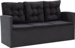 VidaXL 6-tlg. Garten-Lounge-Set Mit Kissen Poly Rattan Schwarz 11 VidaXL 6-tlg. Garten-Lounge-Set Mit Kissen Poly Rattan Schwarz -Kaufland 0e44356f326b3b96e0b3591550f26e3e