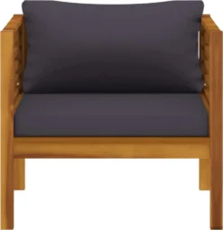 VidaXL Gartenstuhl Mit Dunkelgrauen Kissen Massivholz Akazie -Kaufland 1079bfa1a7620f1bf275fa93ae40de40