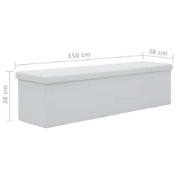 VidaXL Faltbare Sitzbank Kunstleder 150×38×38 Cm Weiß 11 VidaXL Faltbare Sitzbank Kunstleder 150×38×38 Cm Weiß -Kaufland 115b9d3d65d2b74e3553540d10035fb8