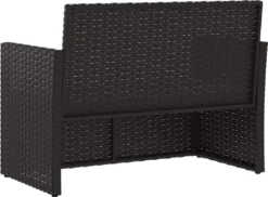 VidaXL Gartenbank Mit Kissen Schwarz 105 Cm Poly Rattan -Kaufland 143c5709121bf9c6534a596693ac38bb