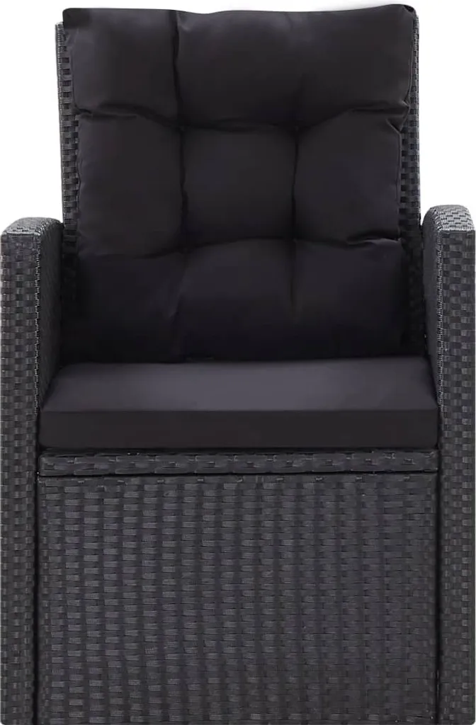 VidaXL 6-tlg. Garten-Lounge-Set Mit Kissen Poly Rattan Schwarz 8 VidaXL 6-tlg. Garten-Lounge-Set Mit Kissen Poly Rattan Schwarz – Bild 8