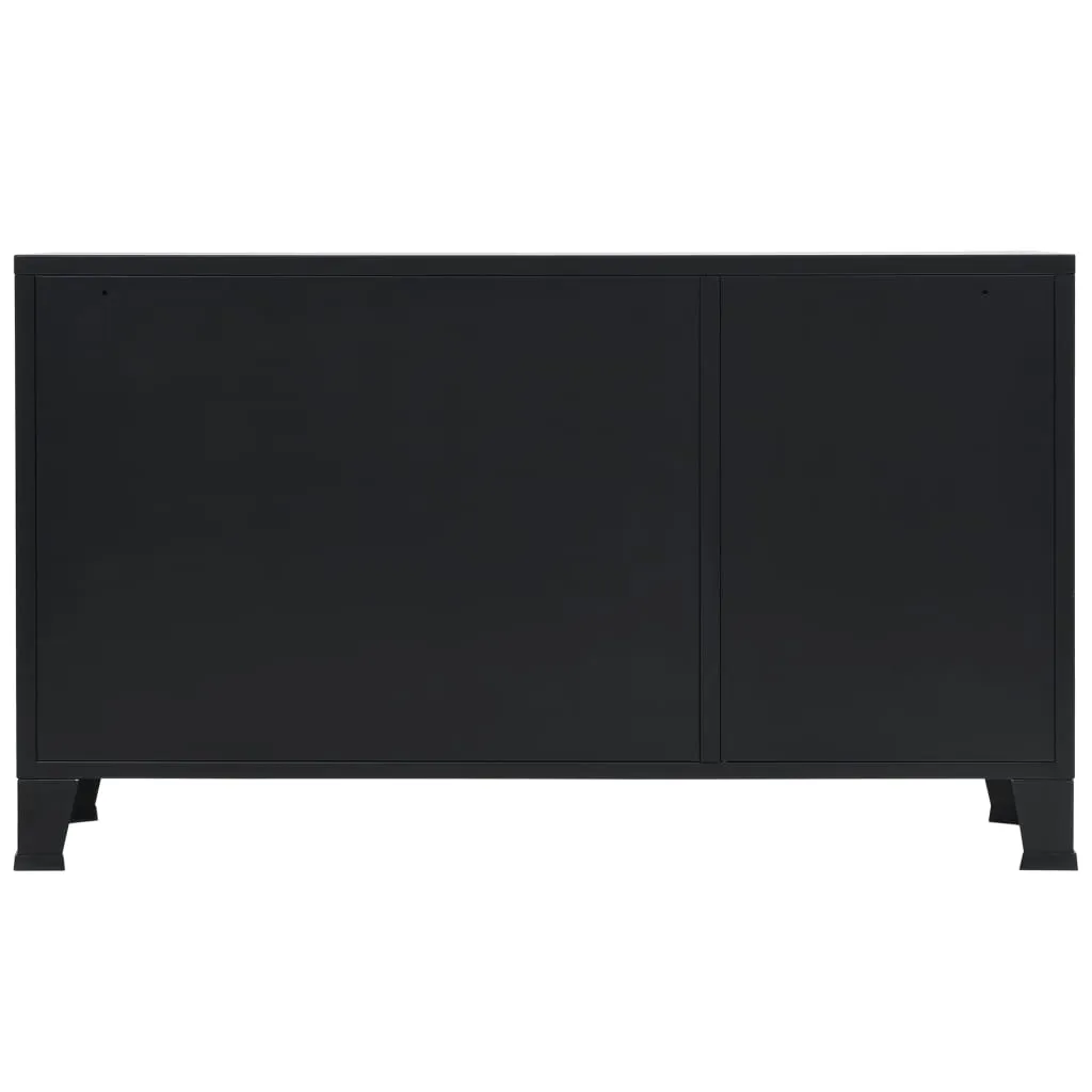 VidaXL Sideboard Metall Industrie-Stil 120×35×70 Cm Schwarz 5 VidaXL Sideboard Metall Industrie-Stil 120×35×70 Cm Schwarz – Bild 5