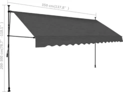 VidaXL Einziehbare Markise Handbetrieben Mit LED 350 Cm Anthrazit -Kaufland 15cdb32a6d38e82000f0044006dc8f32