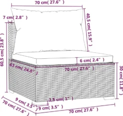 VidaXL 5-tlg. Garten-Lounge-Set Mit Kissen Poly Rattan Schwarz -Kaufland 18821afab25d1f9f0ee6a25e42954149