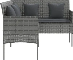 VidaXL 5-tlg. Sofagarnitur In L-Form Mit Kissen Poly Rattan Grau -Kaufland 1a5c12b0ba1353c28f587f3f24fe450c