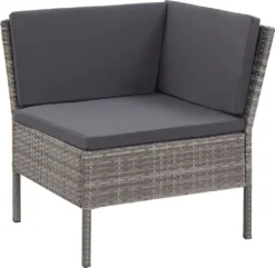 VidaXL 6-tlg. Garten-Sofagarnitur Mit Auflagen Poly Rattan Grau -Kaufland 1ba876fe08c1ffc197fee62b553bcda7