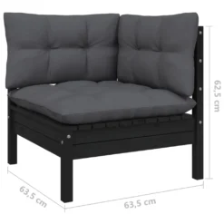 VidaXL 4-tlg. Garten-Lounge-Set Mit Kissen Schwarz Kiefernholz 12 VidaXL 4-tlg. Garten-Lounge-Set Mit Kissen Schwarz Kiefernholz -Kaufland 1c40ea6da06bccd1ea814583729a9556
