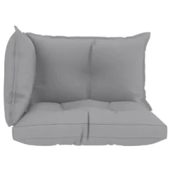 VidaXL Palettensofa-Auflagen 3 Stk. Grau Stoff