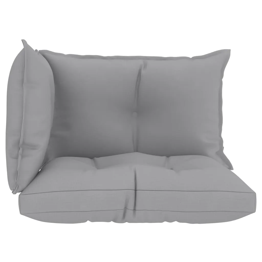VidaXL Palettensofa-Auflagen 3 Stk. Grau Stoff 1 VidaXL Palettensofa-Auflagen 3 Stk. Grau Stoff