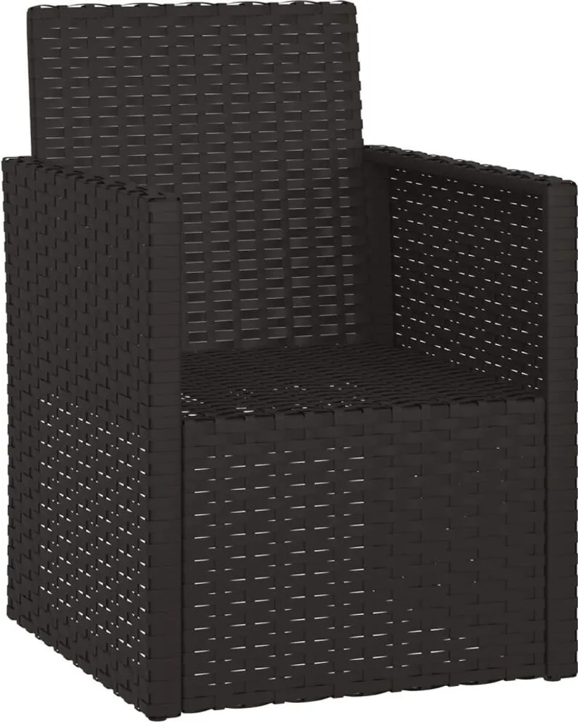 VidaXL Gartensessel Mit Kissen Schwarz Poly Rattan 3 VidaXL Gartensessel Mit Kissen Schwarz Poly Rattan – Bild 3
