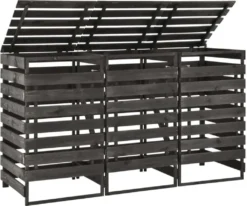 VidaXL Mülltonnenbox Für 3 Tonnen 210x75x121 Cm Kiefer Massivholz