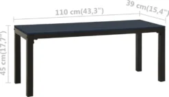 VidaXL Gartenbank 110 Cm Stahl Und WPC Schwarz -Kaufland 2340fdee0a5bed9fa983bcbfbc797eb3