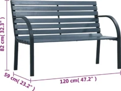 VidaXL Gartenbank 120 Cm Grau Holz 13 VidaXL Gartenbank 120 Cm Grau Holz -Kaufland 23c2a0e49ca49c0e11da5349ee38ac99