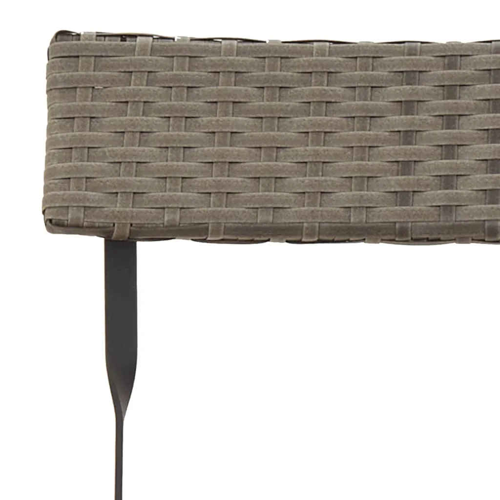 VidaXL 3-tlg. Bistro-Set Klappbar Grau Poly Rattan 7 VidaXL 3-tlg. Bistro-Set Klappbar Grau Poly Rattan – Bild 7