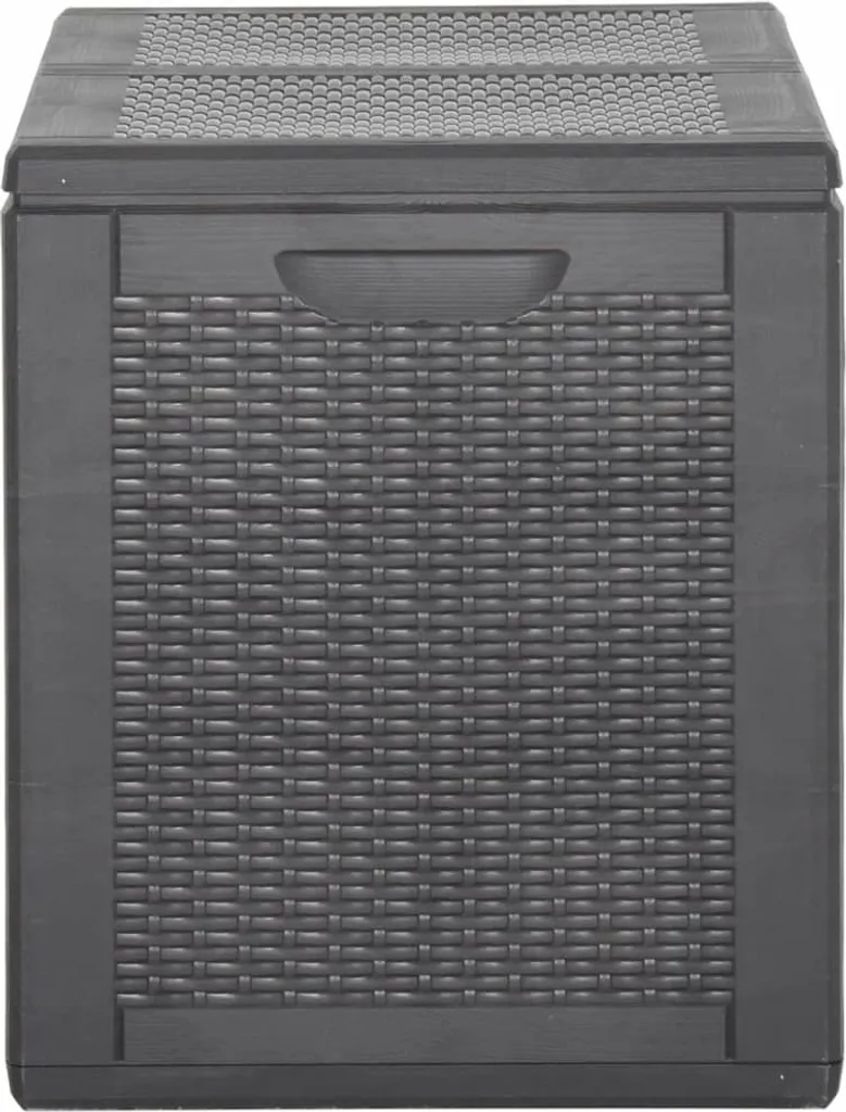 VidaXL Garten-Aufbewahrungsbox 180 L Schwarz PP Rattan 4 VidaXL Garten-Aufbewahrungsbox 180 L Schwarz PP Rattan – Bild 4