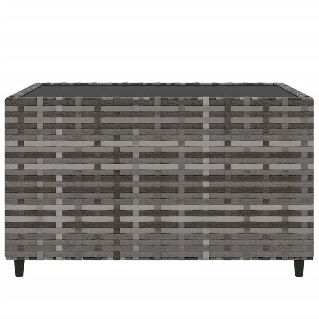 VidaXL 4-tlg. Garten-Lounge-Set Mit Kissen Grau Poly Rattan 9 VidaXL 4-tlg. Garten-Lounge-Set Mit Kissen Grau Poly Rattan – Bild 9