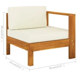 VidaXL 7-tlg. Garten-Lounge-Set Mit Creme Auflagen Massivholz Akazie -Kaufland 2af83528ffc3376468203580d37dd7c3