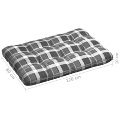 VidaXL Palettensofa-Kissen Grau Karomuster 120x80x10 Cm -Kaufland 2b7d092a1618c5b47e246c1cec99a51d