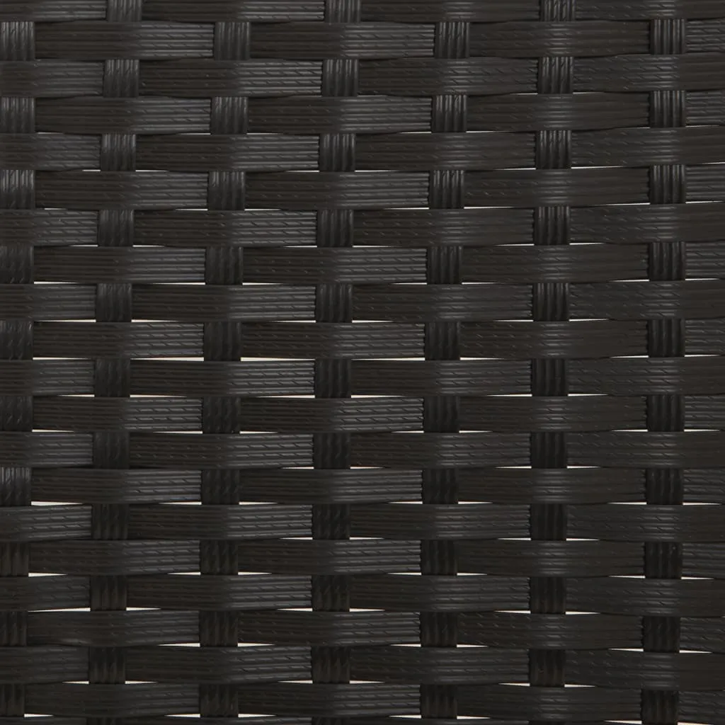 VidaXL Gartenbank 3-Sitzer Mit Kissen Schwarz Poly Rattan 8 VidaXL Gartenbank 3-Sitzer Mit Kissen Schwarz Poly Rattan – Bild 8