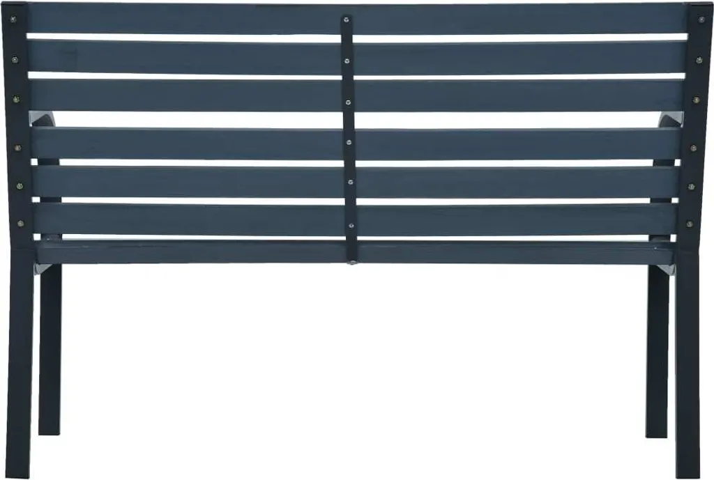 VidaXL Gartenbank 120 Cm Grau Holz 4 VidaXL Gartenbank 120 Cm Grau Holz – Bild 4