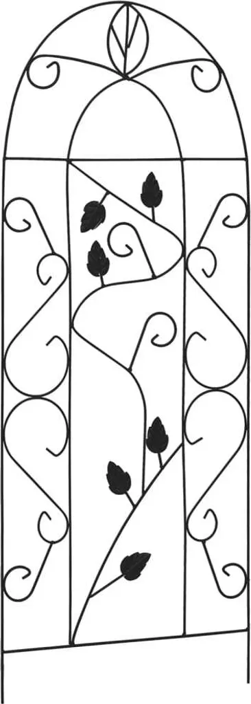 VidaXL Rankgitter 3 Stk. Schwarz 40×100 Cm Eisen 2 VidaXL Rankgitter 3 Stk. Schwarz 40×100 Cm Eisen – Bild 2