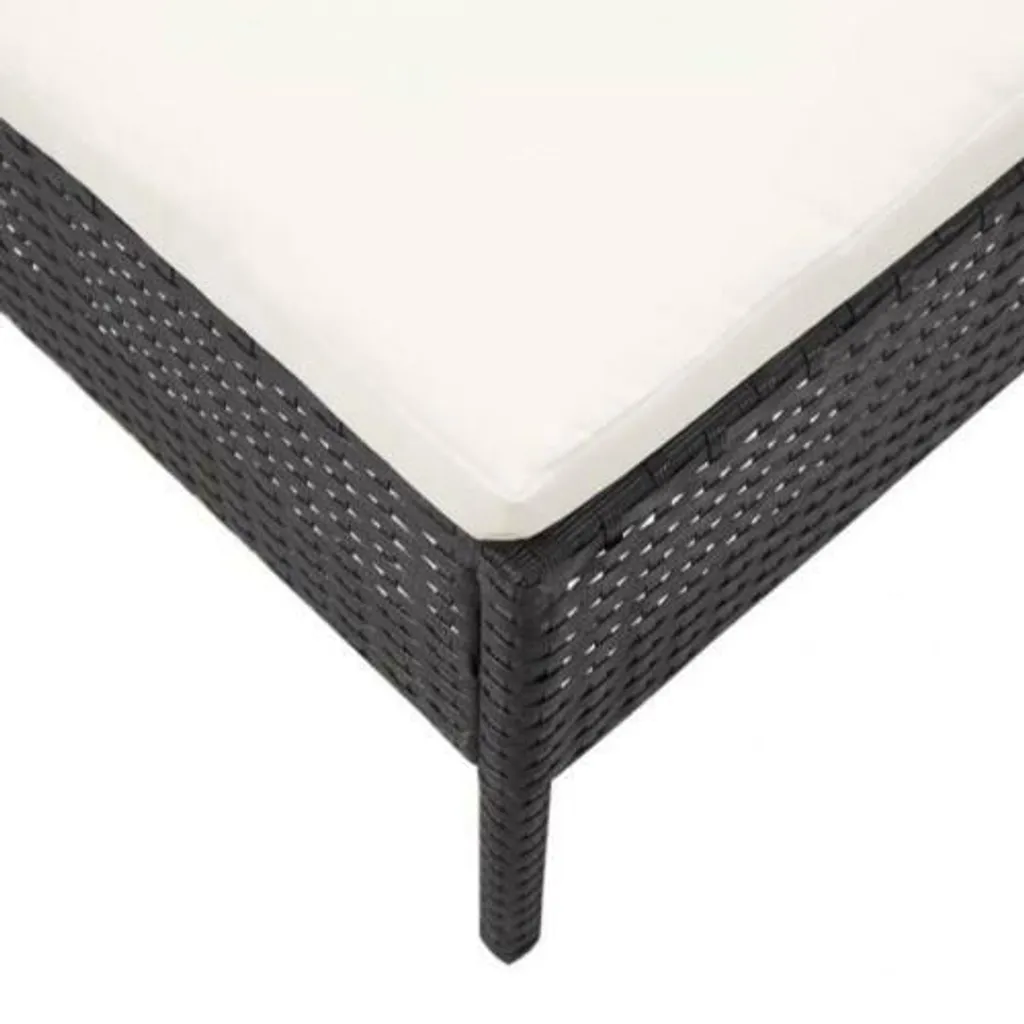VIDAXL 3-tlg. Garten-Lounge-Set Mit Auflagen Poly Rattan Schwarz 11 VIDAXL 3-tlg. Garten-Lounge-Set Mit Auflagen Poly Rattan Schwarz – Bild 11