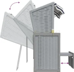 VidaXL Strandkorb Mit Dach Poly Rattan Und Massivholz Blau & Weiß 15 VidaXL Strandkorb Mit Dach Poly Rattan Und Massivholz Blau & Weiß -Kaufland 316d028ed43af30968b310b6cebcbcd1