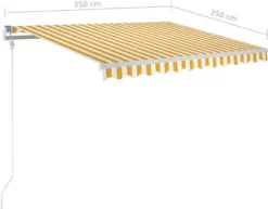 VidaXL Gelenkarmmarkise Automatisch 350x250 Cm Gelb Und Weiß 15 VidaXL Gelenkarmmarkise Automatisch 350x250 Cm Gelb Und Weiß -Kaufland 31c28c78e3bcff45f664c98e643c5c06