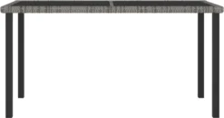 VidaXL Garten-Esstisch Grau 140x70x73 Cm Poly Rattan