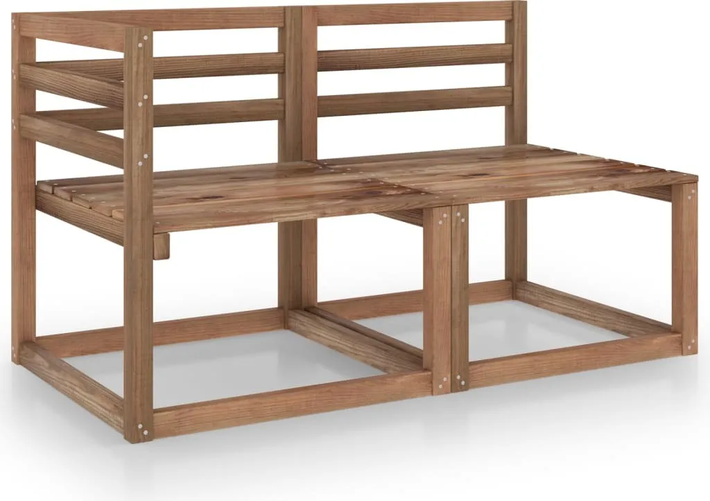 VidaXL 2-tlg. Garten-Lounge-Set Braun Imprägniertes Kiefernholz 1 VidaXL 2-tlg. Garten-Lounge-Set Braun Imprägniertes Kiefernholz