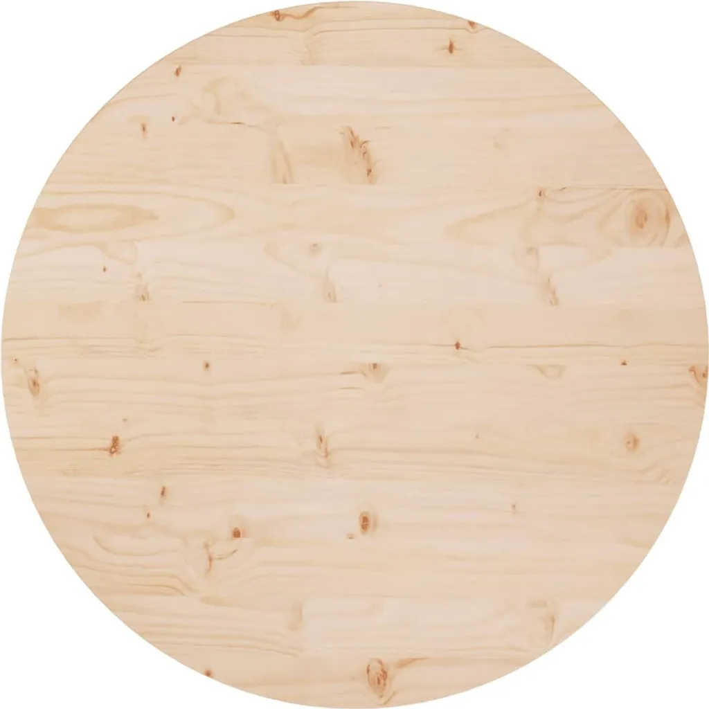 VidaXL Tischplatte Ø80x2,5 Cm Massivholz Kiefer 1 VidaXL Tischplatte Ø80x2,5 Cm Massivholz Kiefer