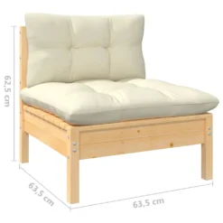 VidaXL 3-tlg. Garten-Lounge-Set Mit Creme Kissen Massivholz Kiefer 17 VidaXL 3-tlg. Garten-Lounge-Set Mit Creme Kissen Massivholz Kiefer -Kaufland 3a32c0a9a1ac15c94f97fda02d1d4d70