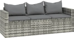 VidaXL 3-tlg. Garten-Lounge-Set Mit Kissen Grau Poly Rattan 14 VidaXL 3-tlg. Garten-Lounge-Set Mit Kissen Grau Poly Rattan -Kaufland 3ab4c5ebb023d912a1cad81141fbfd70