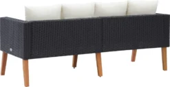 VidaXL 2-Sitzer-Gartensofa Mit Auflagen Poly Rattan Schwarz 11 VidaXL 2-Sitzer-Gartensofa Mit Auflagen Poly Rattan Schwarz -Kaufland 3ce75ee52450d3e08970f3c40dd9cb1f