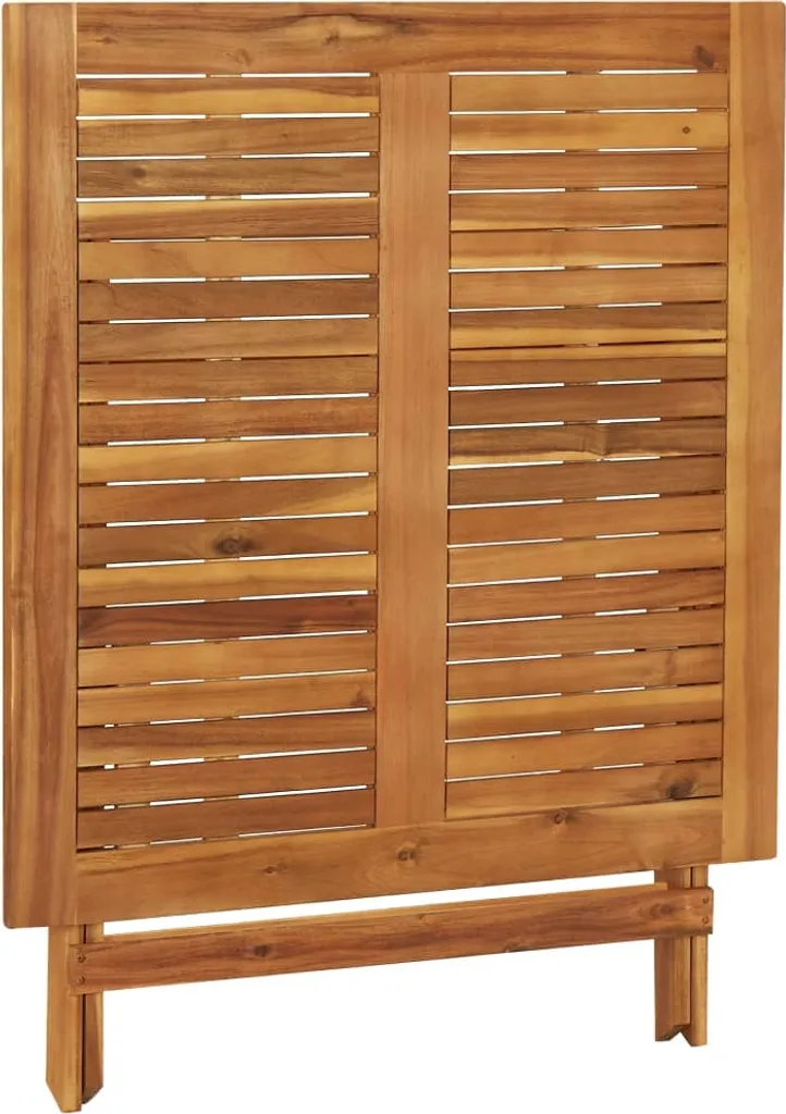 VidaXL Klappbarer Gartentisch 90x90x75 Cm Massivholz Akazie 4 VidaXL Klappbarer Gartentisch 90x90x75 Cm Massivholz Akazie – Bild 4