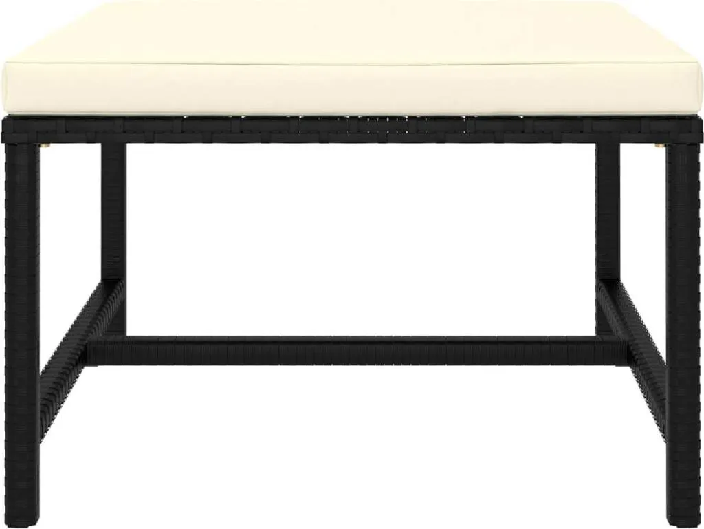 VidaXL 4-tlg. Garten-Sofagarnitur Mit Auflagen Schwarz Poly Rattan 7 VidaXL 4-tlg. Garten-Sofagarnitur Mit Auflagen Schwarz Poly Rattan – Bild 7