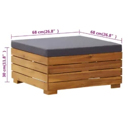 VidaXL Gartentisch Und Hocker Mit Kissen Massivholz Akazie -Kaufland 42915c4bd476c00e83cba0fe2c03d6c8
