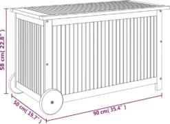 VIDAXL Gartentruhe Mit Rollen 90x50x58 Cm Massivholz Akazie -Kaufland 42f3d370524a662859eb3fef29a600cb