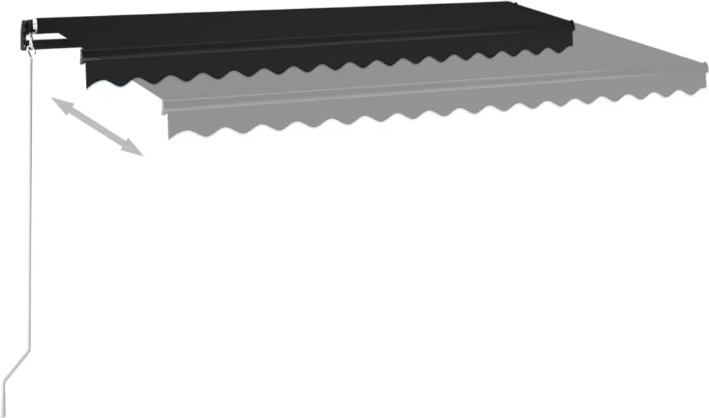 VidaXL Gelenkarmmarkise Einziehbar 400x350 Cm Anthrazit 3 VidaXL Gelenkarmmarkise Einziehbar 400x350 Cm Anthrazit – Bild 3