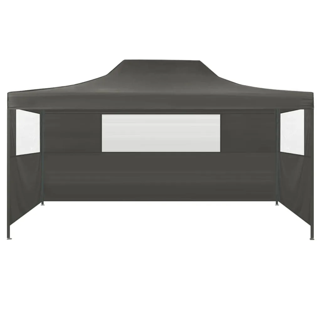 VidaXL Profi-Partyzelt Faltbar Mit 3 Seitenwänden 3×4m Stahl Anthrazit 2 VidaXL Profi-Partyzelt Faltbar Mit 3 Seitenwänden 3×4m Stahl Anthrazit – Bild 2