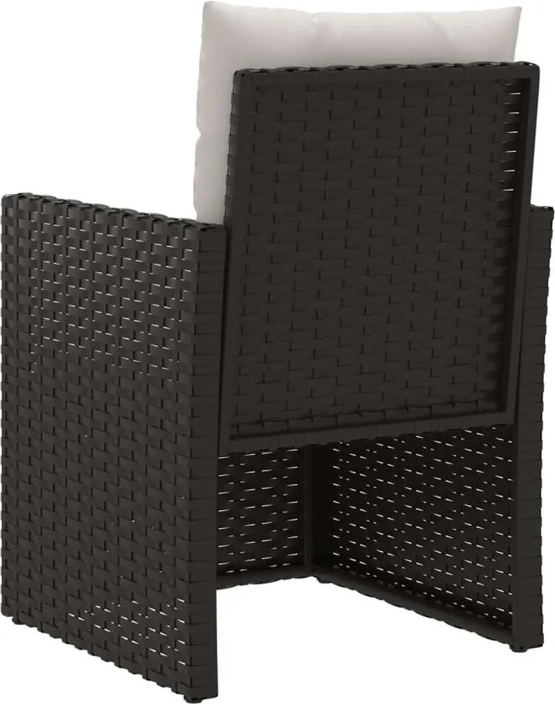 VidaXL Gartensessel Mit Kissen Schwarz Poly Rattan 6 VidaXL Gartensessel Mit Kissen Schwarz Poly Rattan – Bild 6